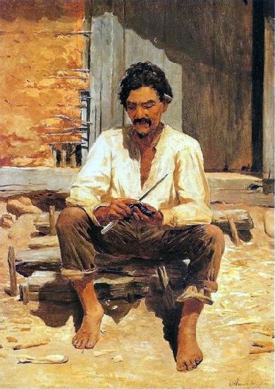 Jose Ferraz de Almeida Junior Caipira Chopping Tobacco